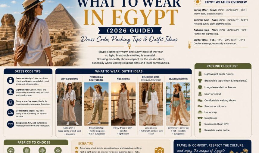 What to Wear in Egypt (2026 Guide): Dress Code, Packing Tips & Outfit Ideas