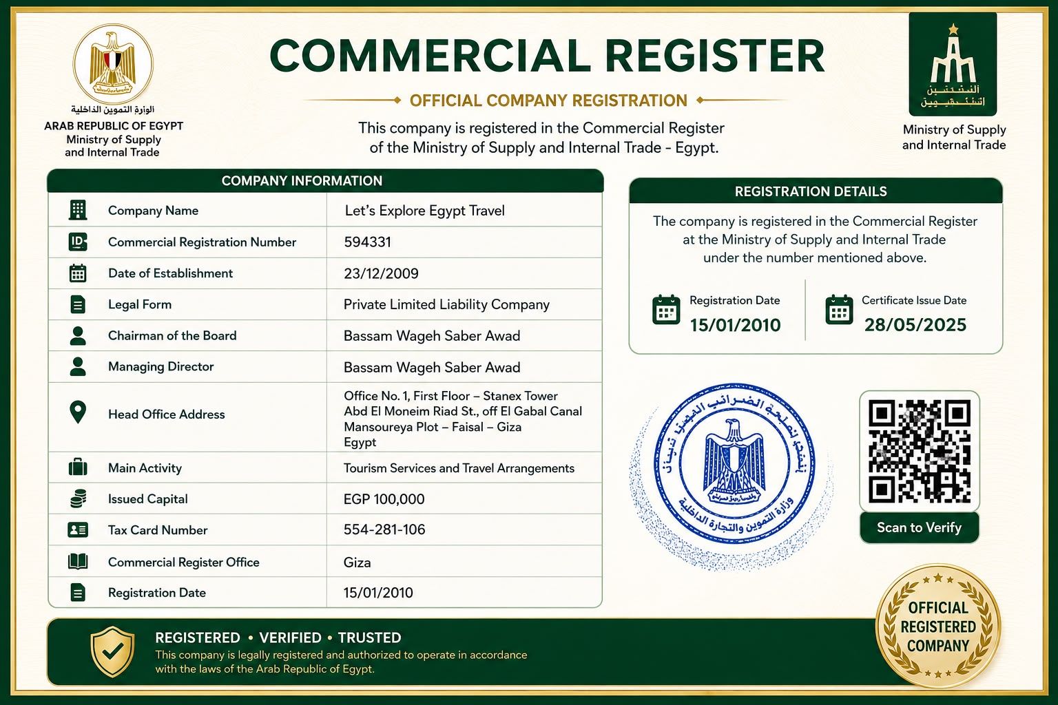 Commercial Registration (CR)