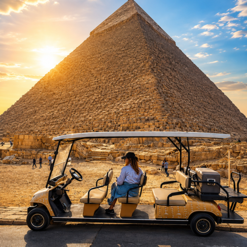 VIP Giza Pyramids Golf Cart Experience
