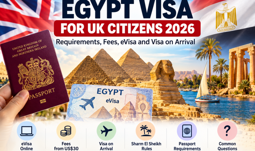 Egypt Visa for UK Citizens 2026: Requirements, Fees, eVisa and Visa on Arrival
